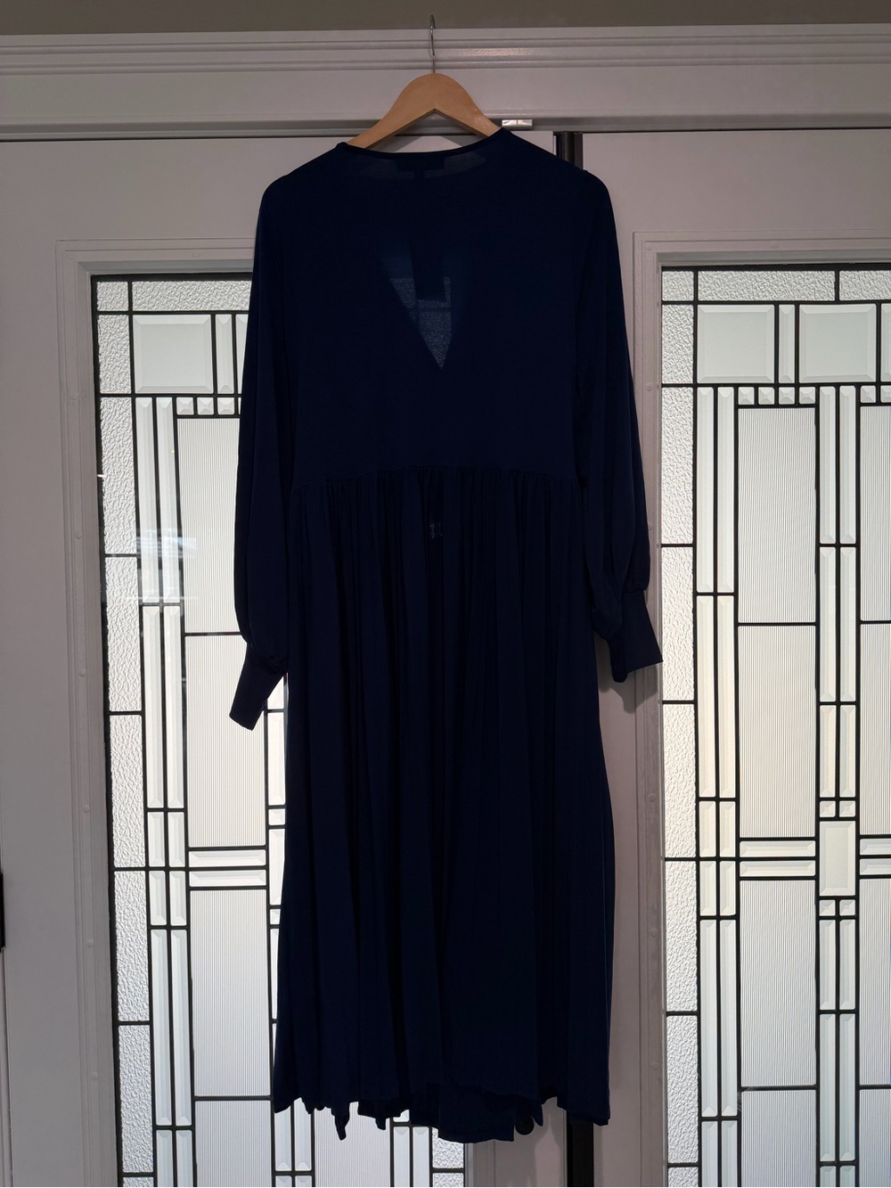 Eloquii Deep Navy Long Sleeve Midi Dress - Picture 2 of 5